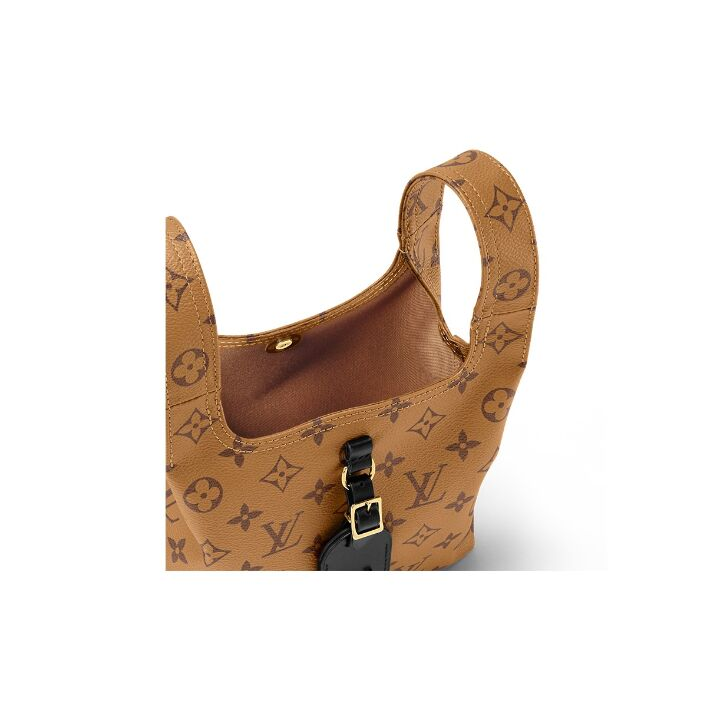 LOUIS VUITTON Atlantis BB 可拆卸可调节肩带老花满印 牛皮革 单肩斜挎手提包 小号 女款 棕色