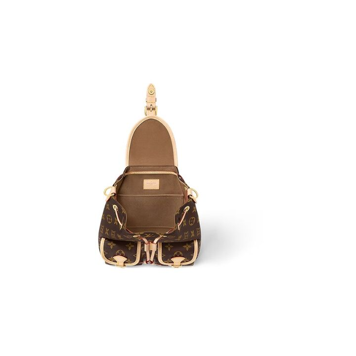LOUIS VUITTON Excursion 抽绳开合可拆卸链条 Monogram 涂层帆布 单肩包书包背包双肩包 小号 女款 棕色