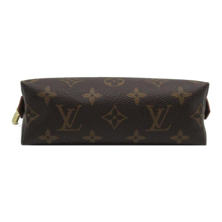 LOUIS VUITTON 经典老花 帆布 化妆包贝壳包手拿包 女款 褐色