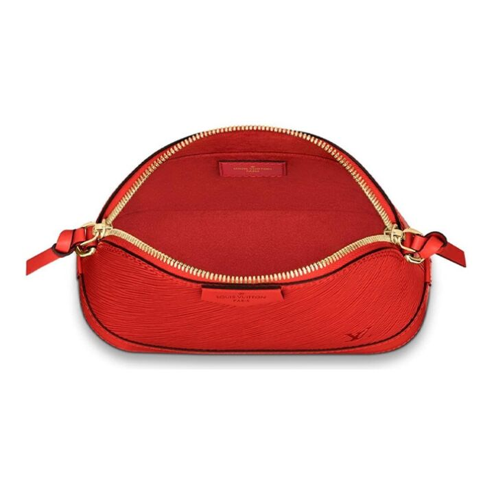 OUIS VUITTON Alma 便携链条经典老花压纹 Epi皮革 贝壳包单肩斜挎包 迷你 女款 红色