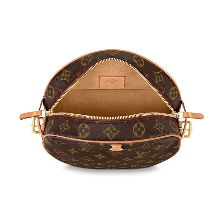 LOUIS VUITTON 老花满印 涂层帆布 软圆饼包单肩斜挎手提包 大号 女款 棕色 #背面配有贴袋#