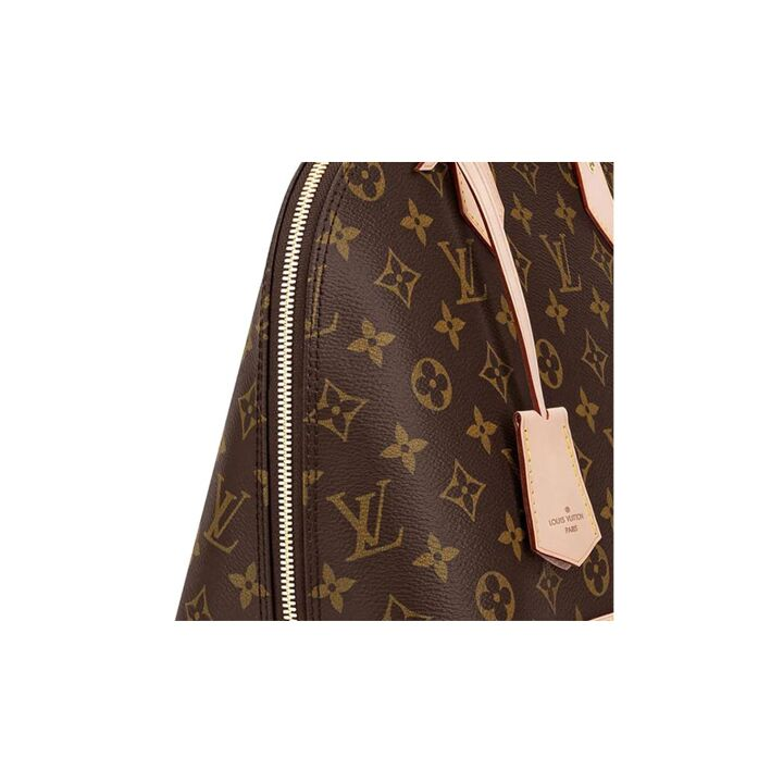LOUIS VUITTON Alma 老花 帆布 手提包 小号 男女同款情侣款 棕色