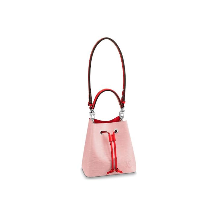 LOUIS VUITTON NeoNoe BB 水波纹 牛皮 水桶包手提斜挎单肩包 女款 芭蕾粉