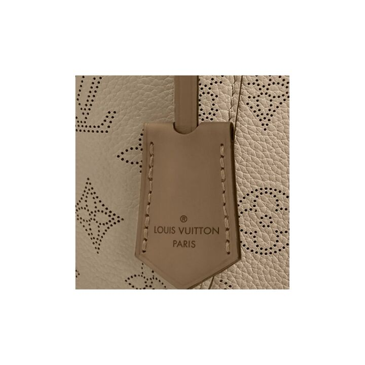 LOUIS VUITTON Hina 镂花穿孔 牛皮革 水桶包托特包Tote包购物袋手提包 小号 女款 大象灰