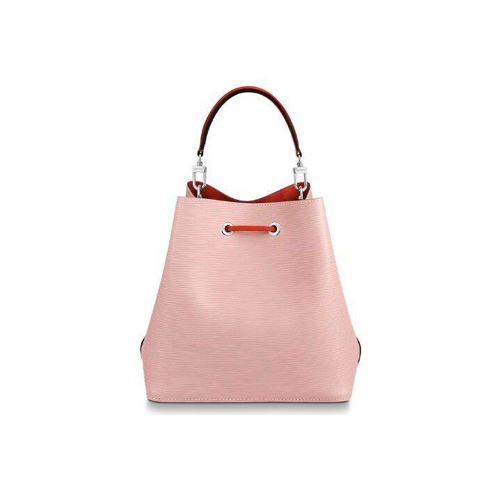 LOUIS VUITTON NOE MM系列 抽带 Epi水波纹牛皮 手提抽绳水桶包单肩包 中号 女款 芭蕾粉