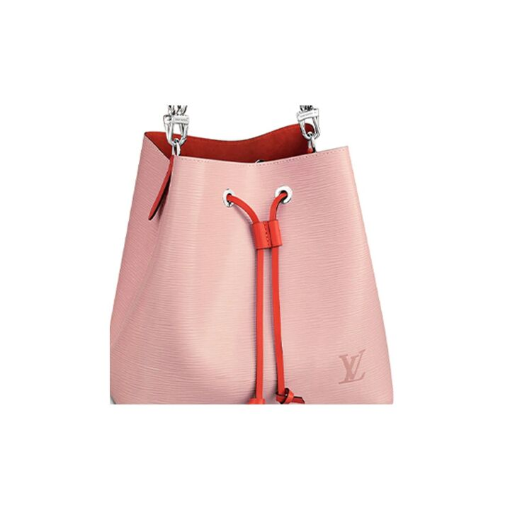 LOUIS VUITTON NOE MM系列 抽带 Epi水波纹牛皮 手提抽绳水桶包单肩包 中号 女款 芭蕾粉