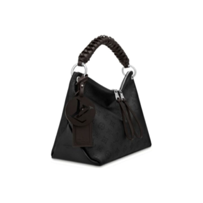 LOUIS VUITTON Beaubourg Hobo 小牛皮 单肩斜挎手提包 镂花 女款 中号 黑色