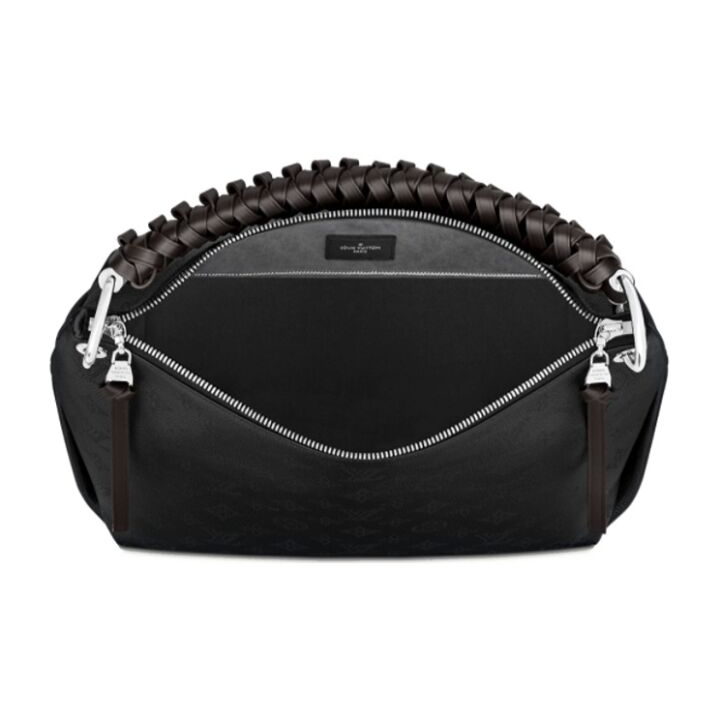 LOUIS VUITTON Beaubourg Hobo 小牛皮 单肩斜挎手提包 镂花 女款 中号 黑色
