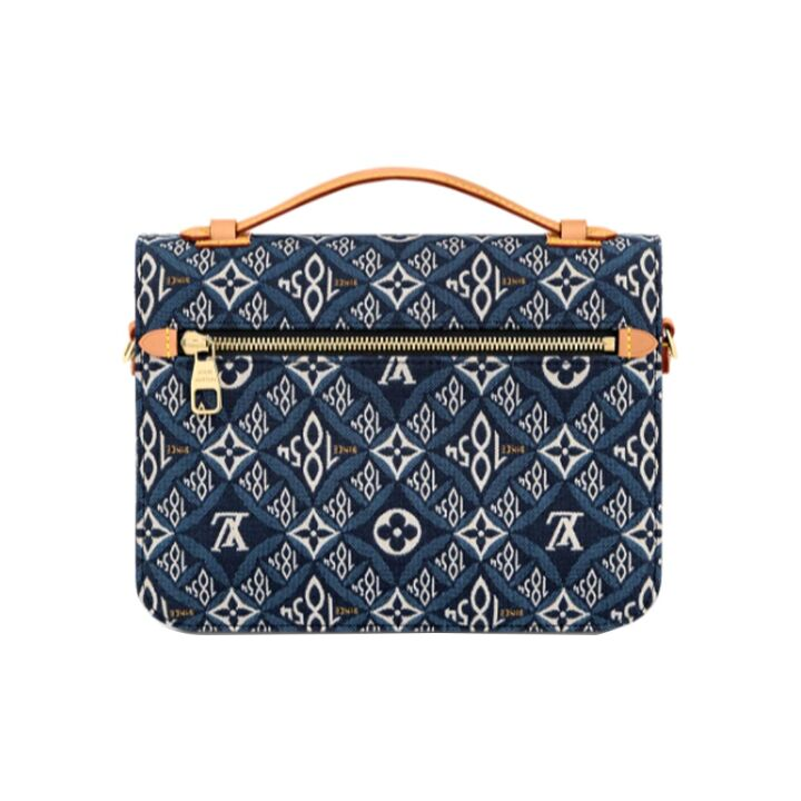 LOUIS VUITTON Pochette Metis Since 1854花纹内隔层 织物 手袋邮差包单肩手提包 中号 女款 蓝色
