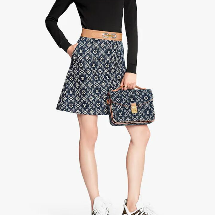 LOUIS VUITTON Pochette Metis Since 1854花纹内隔层 织物 手袋邮差包单肩手提包 中号 女款 蓝色
