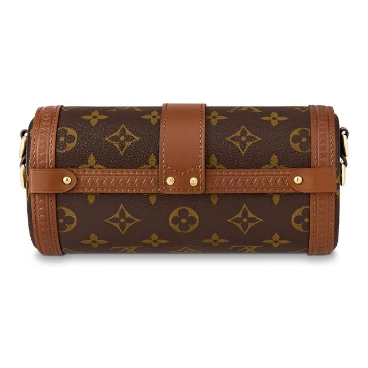 LOUIS VUITTON Papillon Trunk 老花链条S-lock锁扣 涂层帆布拼牛皮饰边 腋下包手提包单肩包斜挎包 女款 棕色