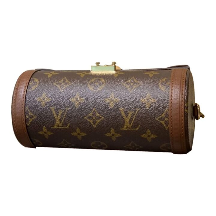 LOUIS VUITTON Papillon Trunk 老花链条S-lock锁扣 涂层帆布拼牛皮饰边 腋下包手提包单肩包斜挎包 女款 棕色