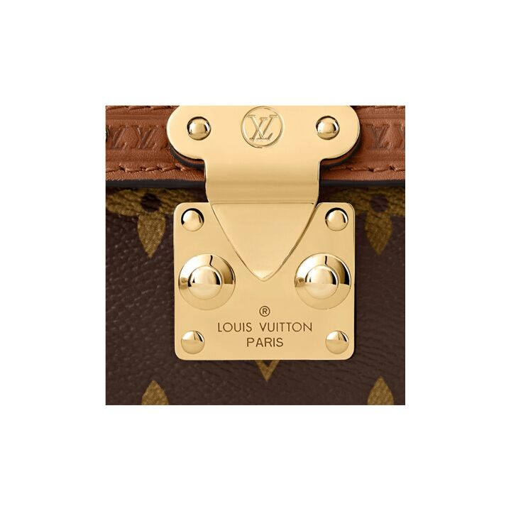 LOUIS VUITTON Papillon Trunk 老花链条S-lock锁扣 涂层帆布拼牛皮饰边 腋下包手提包单肩包斜挎包 女款 棕色