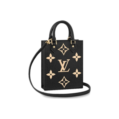 LOUIS VUITTON Saint Placide 金色搭扣滑动链条经典老花 涂层帆布拼粒面彩色牛皮 手提斜挎单肩包 女款 樱桃红