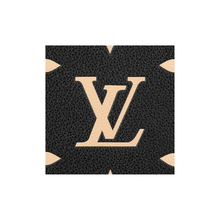 LOUIS VUITTON Petit Sac Plat 经典老花可拆卸 软粒面牛皮 琴谱包托特包购物袋手提单肩斜挎包 迷你 女款 黑色/米色