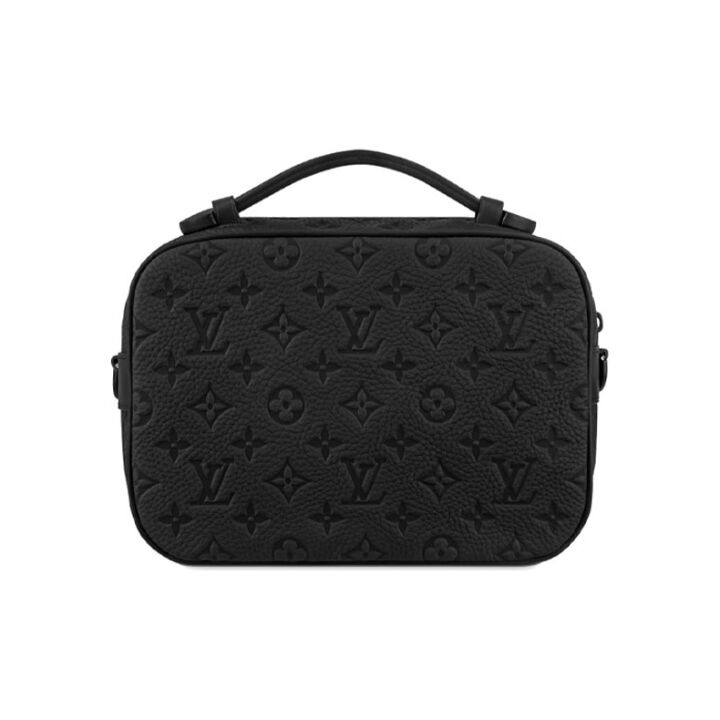 LOUIS VUITTON S-Lock Messenger 经典老花压纹 皮革 邮差包手提单肩斜挎包 男款 黑色