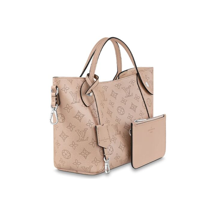 LOUIS VUITTON PETITE MALLE Hina PM 镂花穿孔 牛皮革 托特包Tote包购物袋单肩斜挎手提包 小号 女款 粉蜡色