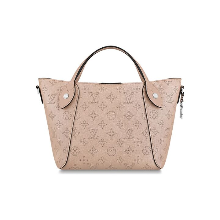 LOUIS VUITTON PETITE MALLE Hina PM 镂花穿孔 牛皮革 托特包Tote包购物袋单肩斜挎手提包 小号 女款 粉蜡色