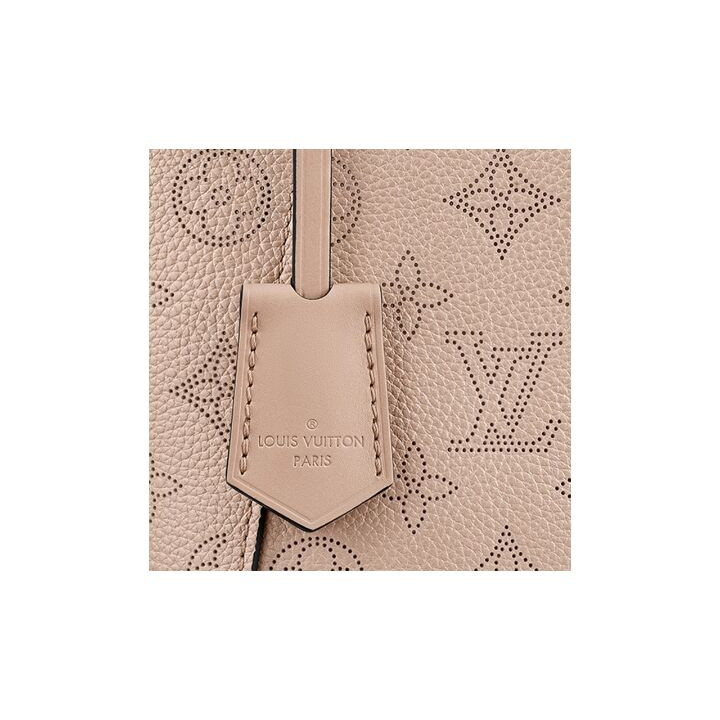 LOUIS VUITTON PETITE MALLE Hina PM 镂花穿孔 牛皮革 托特包Tote包购物袋单肩斜挎手提包 小号 女款 粉蜡色