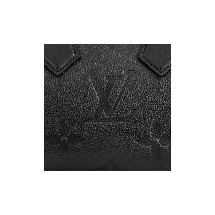 LOUIS VUITTON Speedy 20 经典老花 压纹粒面牛皮革 手提包斜挎包单肩包 女款 黑色