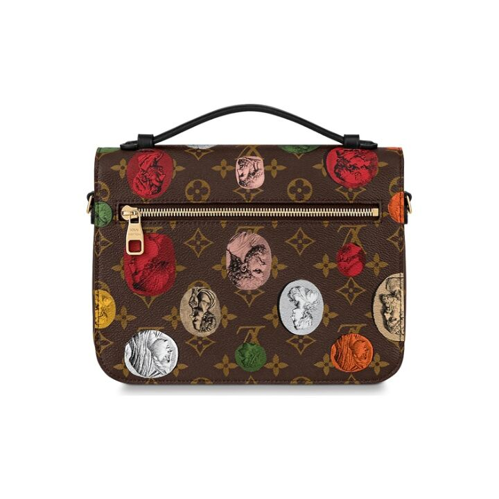 LOUIS VUITTON Pochette Metis 通体Logo印花 老花帆布拼牛皮 邮差包手提单肩斜挎包 女款 棕色/多色