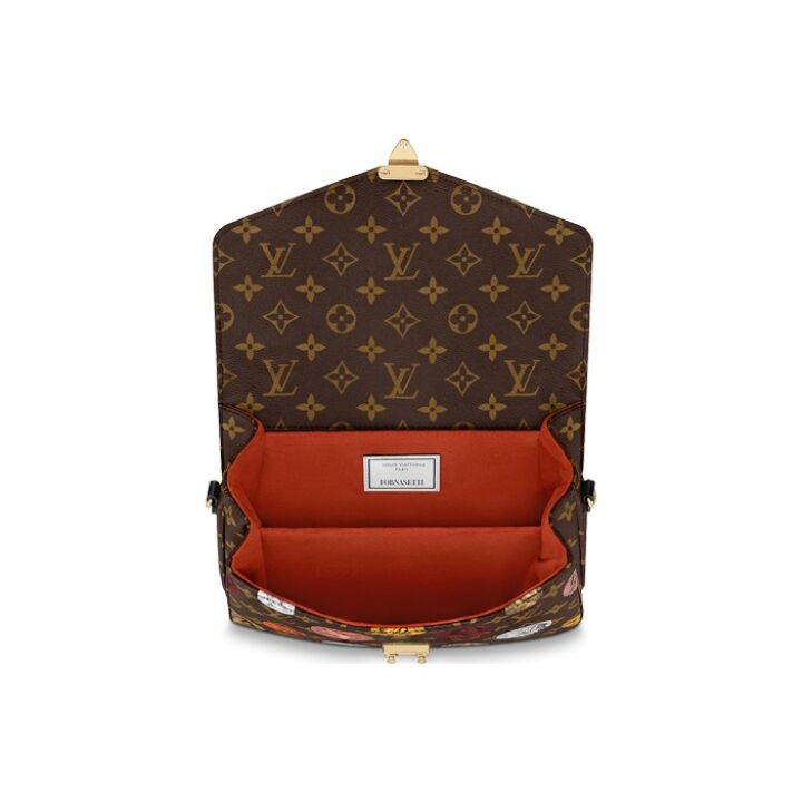 LOUIS VUITTON Pochette Metis 通体Logo印花 老花帆布拼牛皮 邮差包手提单肩斜挎包 女款 棕色/多色