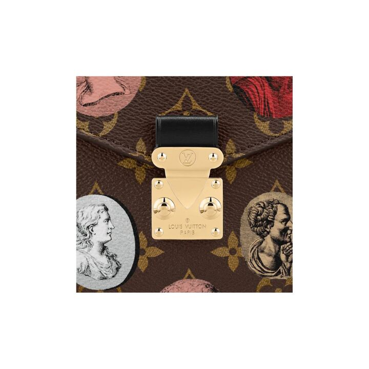 LOUIS VUITTON Pochette Metis 通体Logo印花 老花帆布拼牛皮 邮差包手提单肩斜挎包 女款 棕色/多色