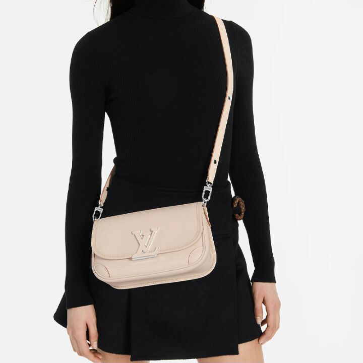 LOUIS VUITTON BUCI手袋ogo标识 Epi粒面牛皮革 斜挎单肩包 女款 米色