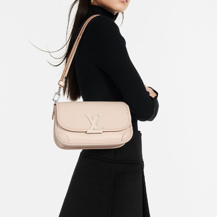 LOUIS VUITTON BUCI手袋ogo标识 Epi粒面牛皮革 斜挎单肩包 女款 米色