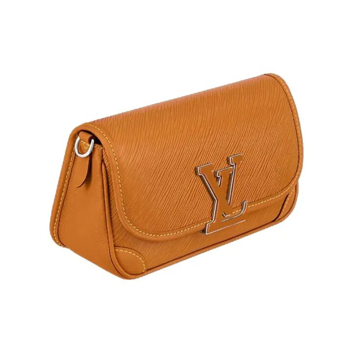LOUIS VUITTON Buci 树脂Logo标识 Epi粒面牛皮革 单肩斜挎包 女款 焦糖棕黄