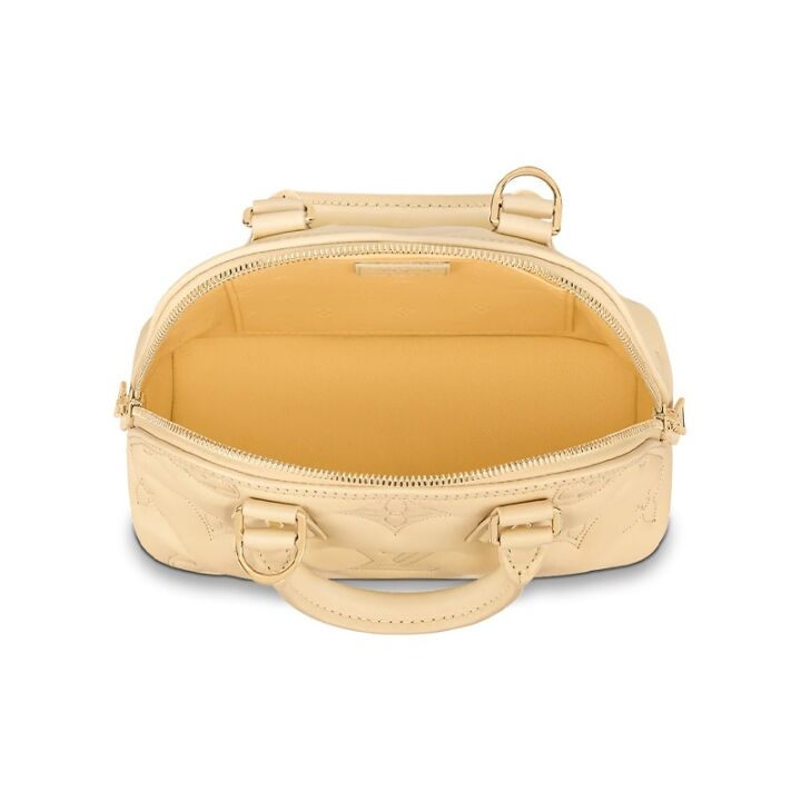 LOUIS VUITTON Alma BB 老花 小牛皮 贝壳包单肩斜挎手提包 小号 女款 黄色