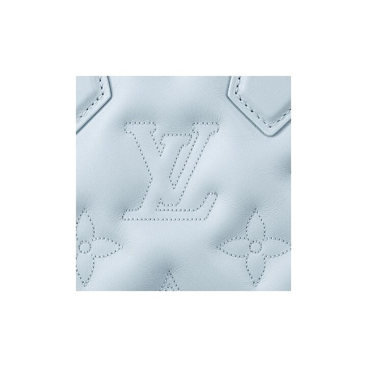 LOUIS VUITTON Alma BB 贝壳包 老花小牛皮 单肩斜挎手提包 小号 女款 冰川蓝