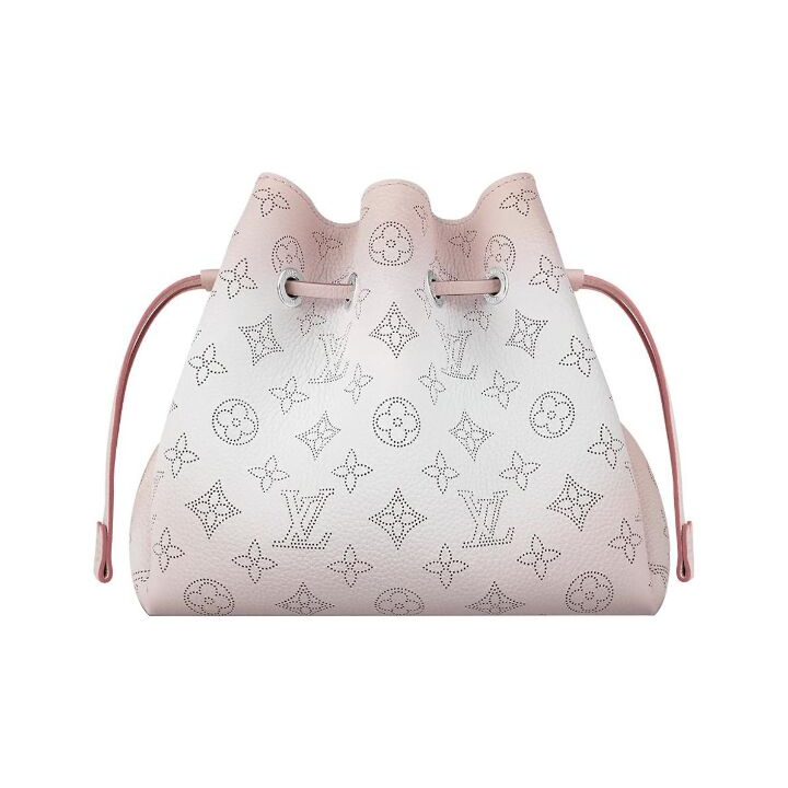 LOUIS VUITTON Bella 可拆卸可调节肩带 牛皮革 单肩包斜挎包手提包 女款 渐变白粉