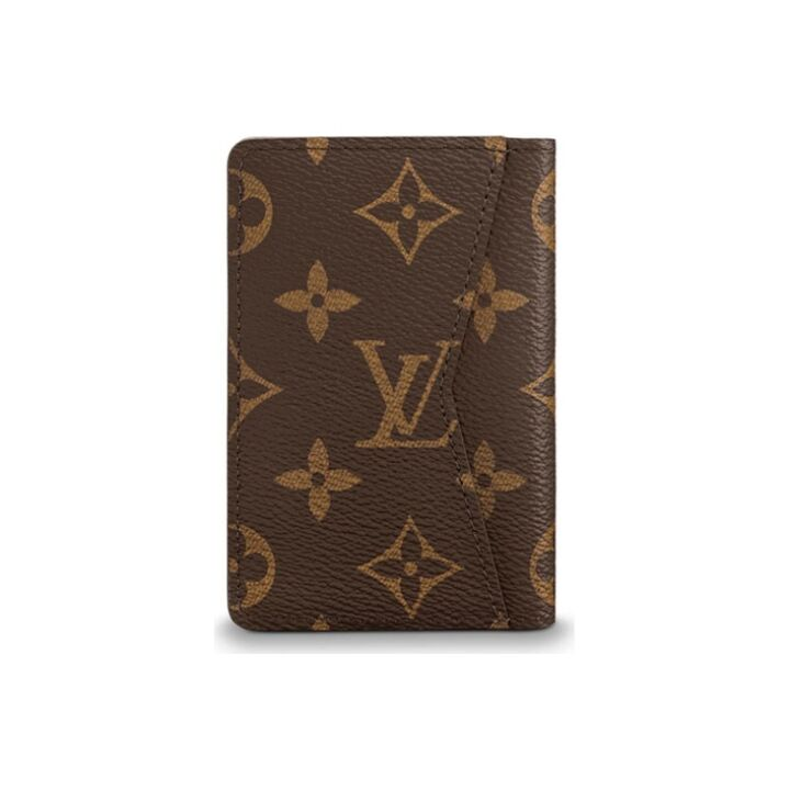 LOUIS VUITTON 经典老花 涂层帆布 卡包钱包 男女同款 棕色