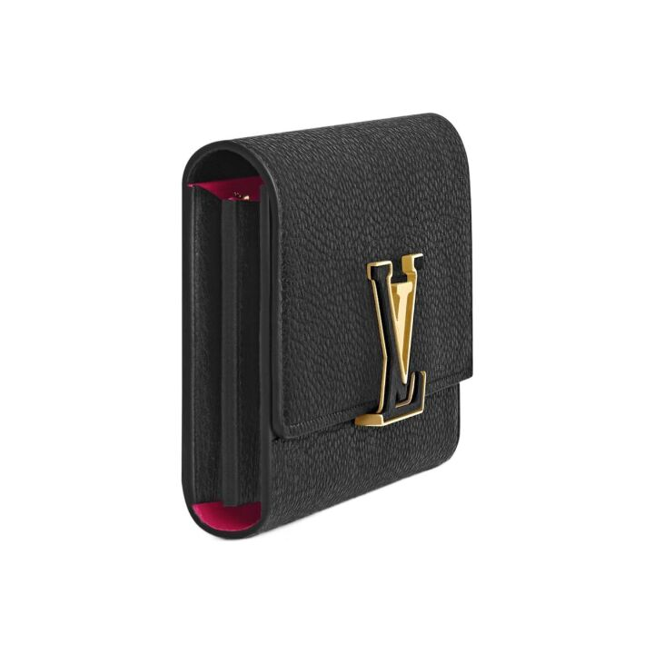 LOUIS VUITTON Capucines 品牌字母徽标纯色 Taurillon皮革 钱包 女款