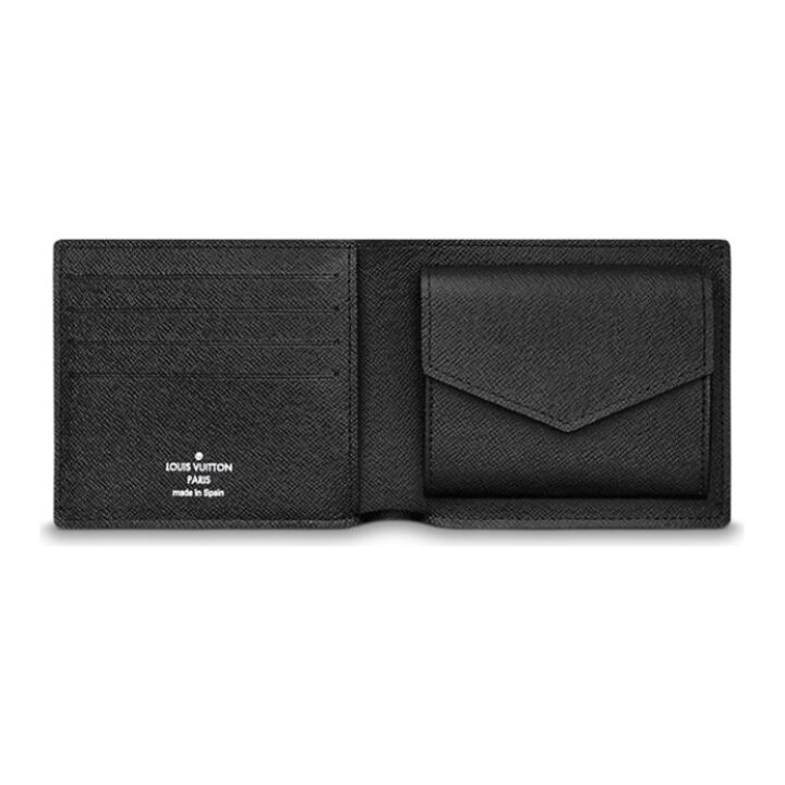 LOUIS VUITTON Marco Logo徽标 Epi皮革 钱夹钱包 男款 黑色