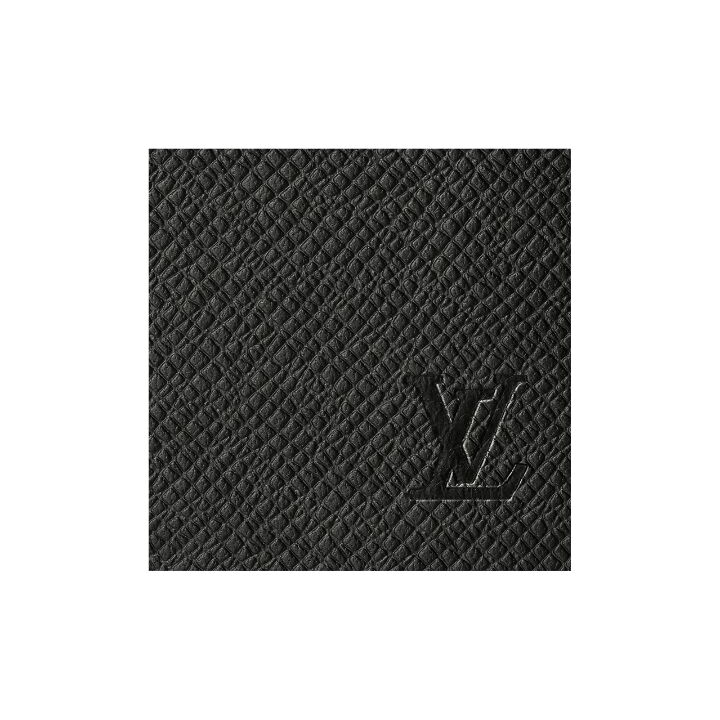 LOUIS VUITTON Portefeuille Pance 字母徽标翻盖开合 牛皮 钱包 男款 黑色