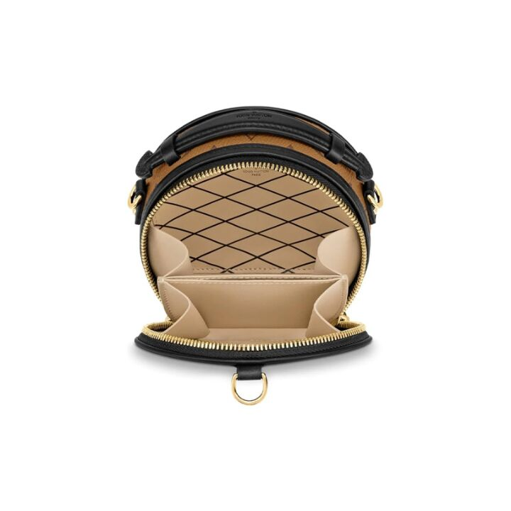 LOUIS VUITTON  Petite Boite Chapeau 老花 牛皮帆布 圆饼包手提单肩斜挎包 迷你 女款 焦糖色