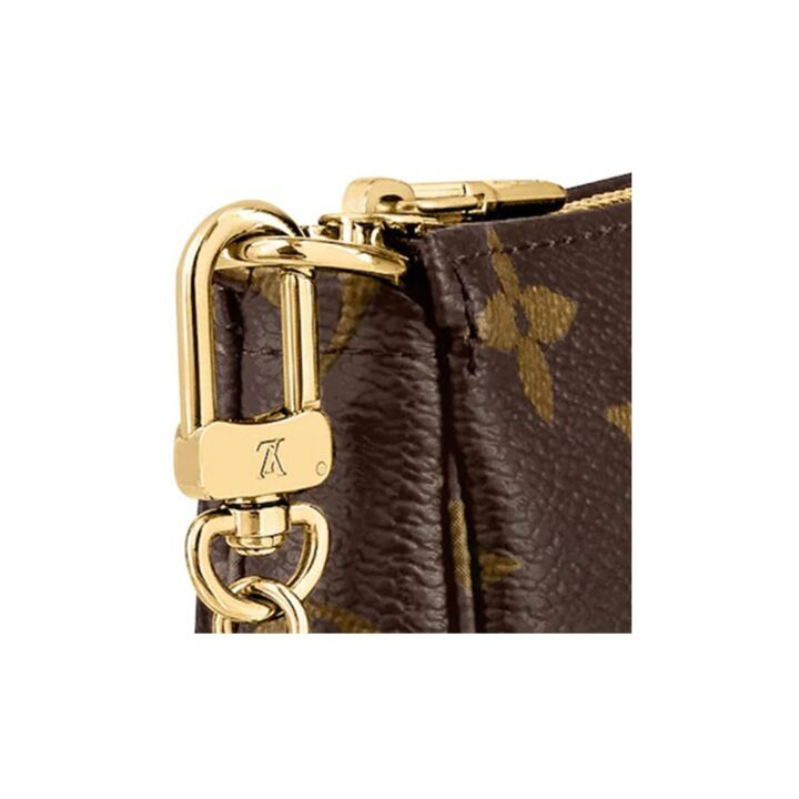 LOUIS VUITTON Pochette Accessories 经典老花 帆布 手拿包麻将包腋下包单肩包 迷你 女款