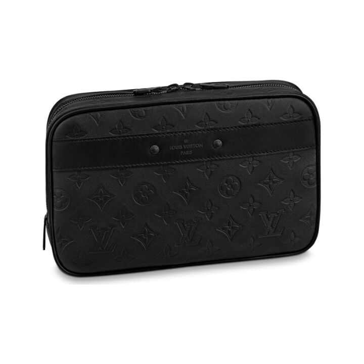 LOUIS VUITTON Shadow 皮革 盥洗包洗漱包 大号 男款 黑色