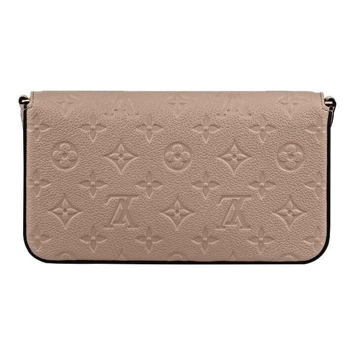 LOUIS VUITTON  Pochette Felicie 链条包 女款 米灰色