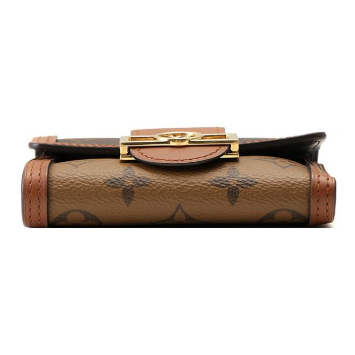 LOUIS VUITTON DAUPHINE 短款经典配色 牛皮 钱夹钱包 女款 棕色