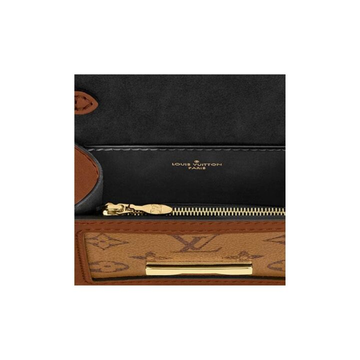 LOUIS VUITTON Dauphine Woc 经典老花满印 链条肩带 涂层帆布拼小牛皮 单肩包斜挎包 超迷你 女款 棕色
