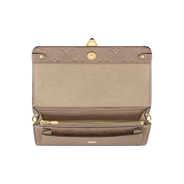 LOUIS VUITTON Vavin WOC链条锁扣开合 牛皮 斜挎包 女款 奶茶色