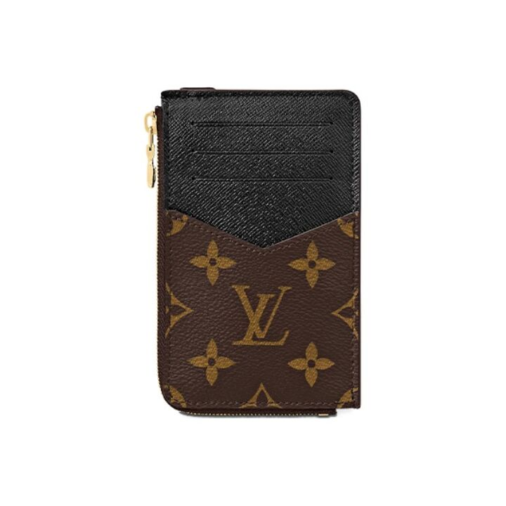 LOUIS VUITTON Card Holder Recto Verso 经典老花L型时尚现代袖珍便携金色豆豆 涂层帆布 零钱包卡包 迷你 女款 棕色