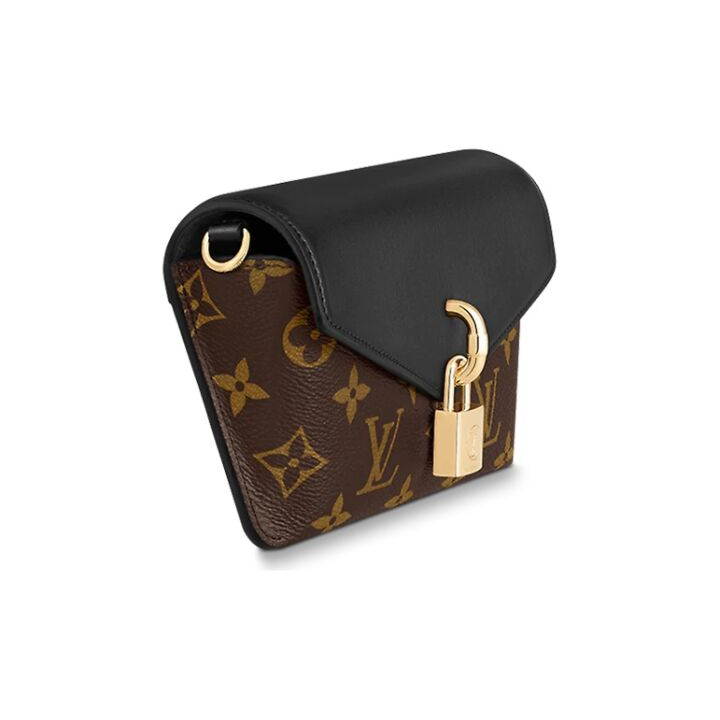 LOUIS VUITTON Padlock On Strap 可拆卸可调节链条 帆布拼牛皮革 腋下包单肩手提包 女款 棕黑色