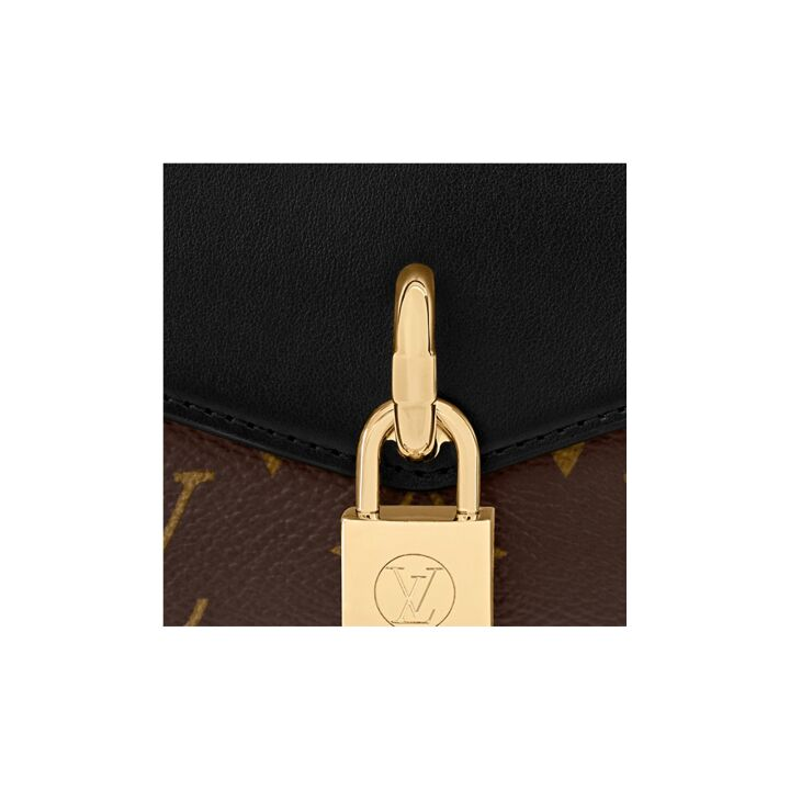 LOUIS VUITTON Padlock On Strap 可拆卸可调节链条 帆布拼牛皮革 腋下包单肩手提包 女款 棕黑色
