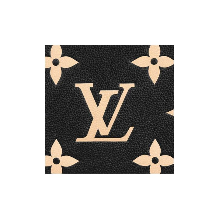 LOUIS VUITTON 压花柔软 粒面牛皮 单肩手提斜挎包 女款 黑色/米色