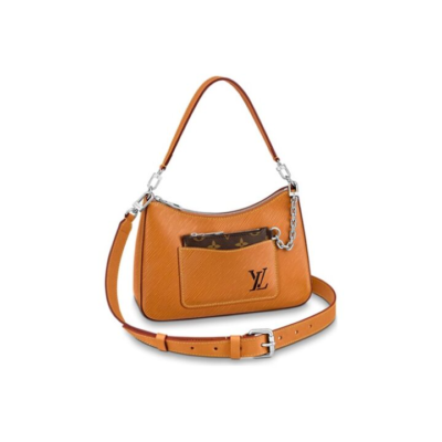 OUIS VUITTON Alma 便携链条经典老花压纹 Epi皮革 贝壳包单肩斜挎包 迷你 女款 红色