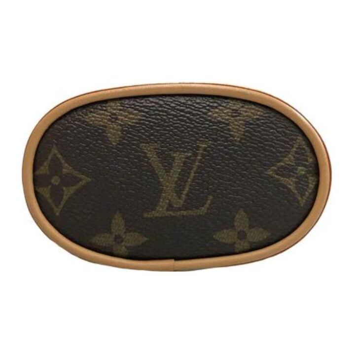 LOUIS VUITTON FOLD ME系列 经典老花 涂层帆布 薯条包手机包单肩斜挎包 迷你 女款 棕色
